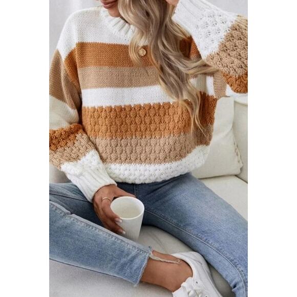 Staccato Chestnut color block sweater Size S - Picture 1 of 10